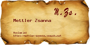 Mettler Zsanna névjegykártya